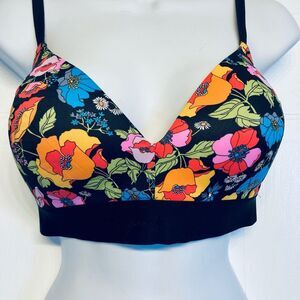 Victoria's Secret Pink‎ Wear Everywhere Wireless Lightly Lined Bra 34D Floral